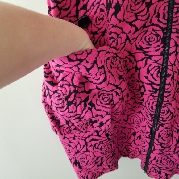 SAMUEL Dong Roses Mockneck Zippered Midi Dress Size XS - Picture 5 of 9